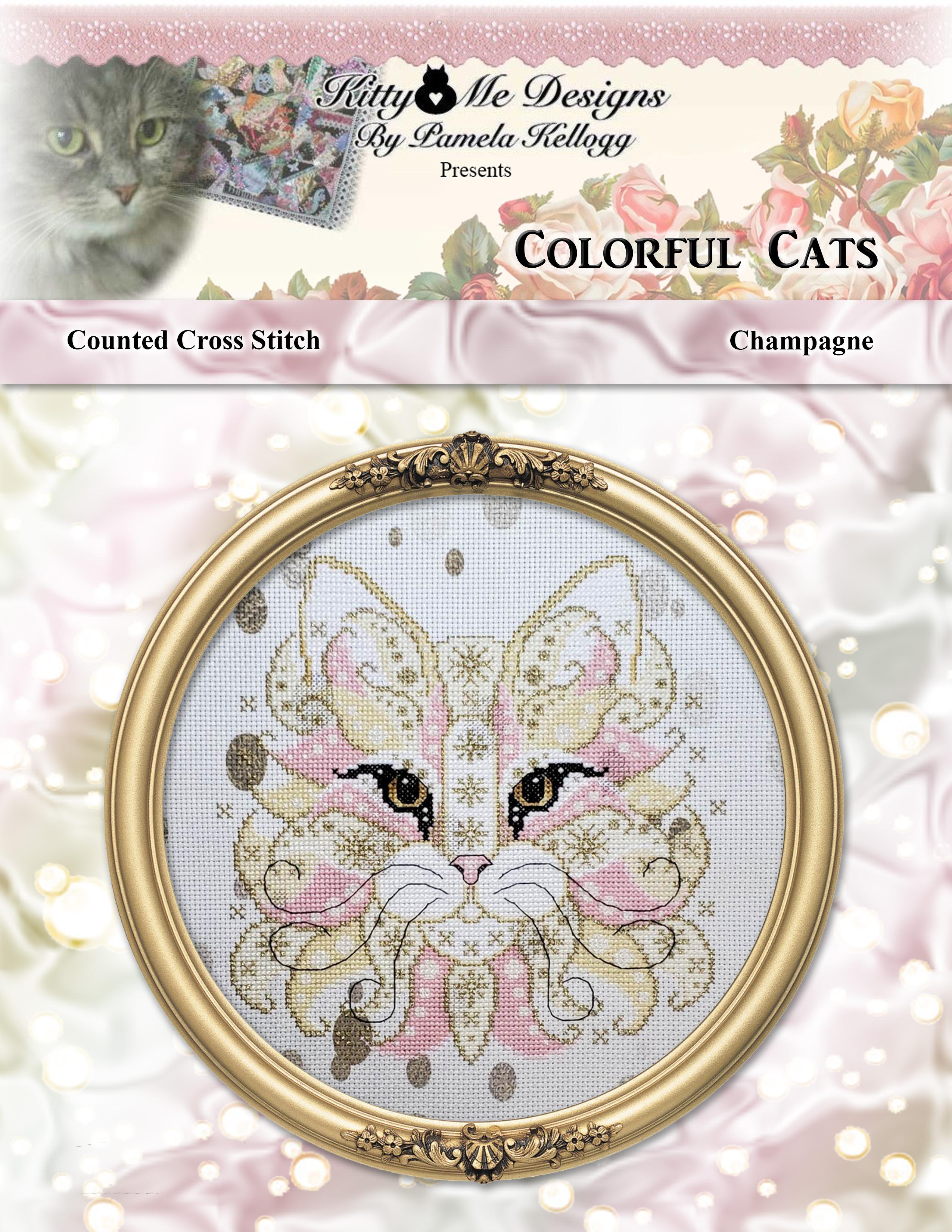 Colorful Cats - Champagne - Cross Stitch Pattern