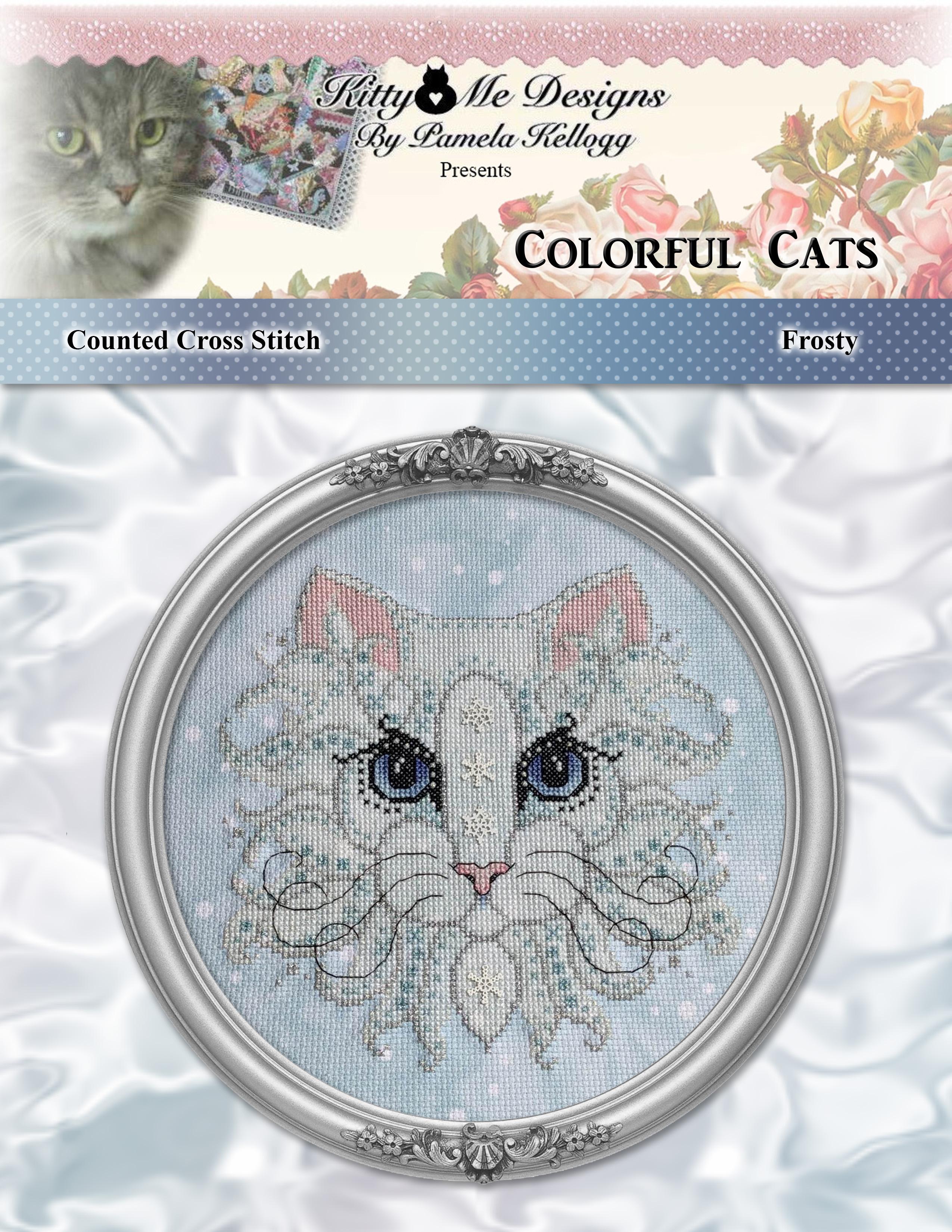 Colorful Cats - Frosty - Cross Stitch Pattern