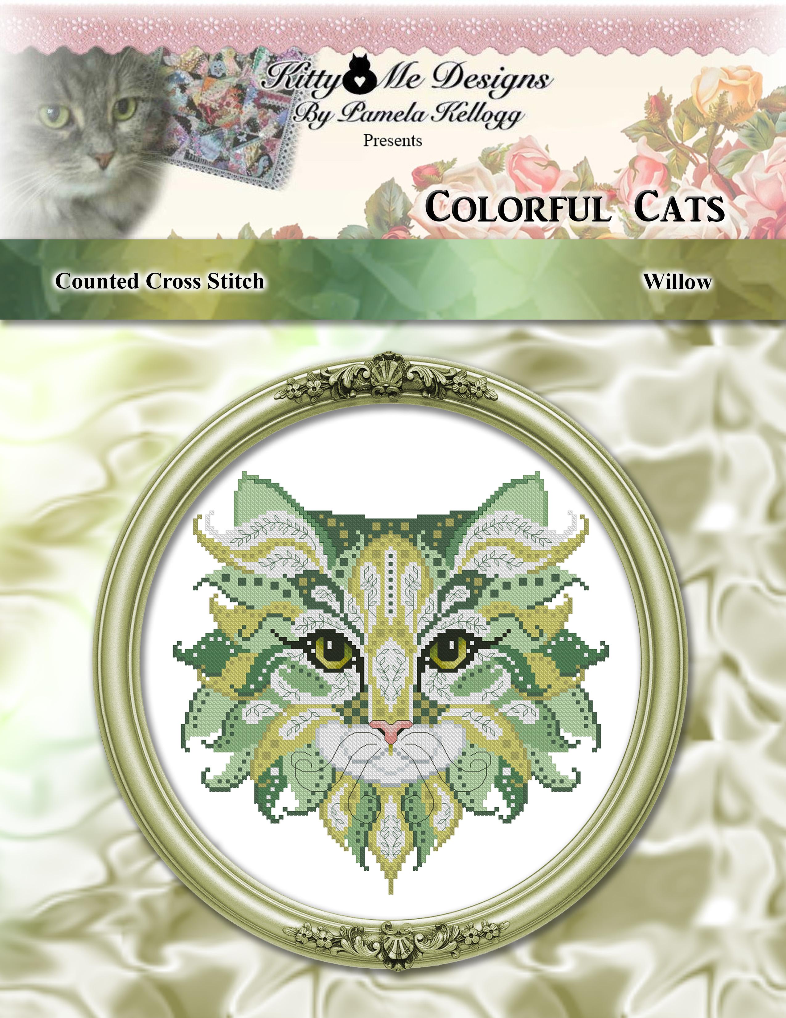 Colorful Cats - Willow - Cross Stitch Pattern