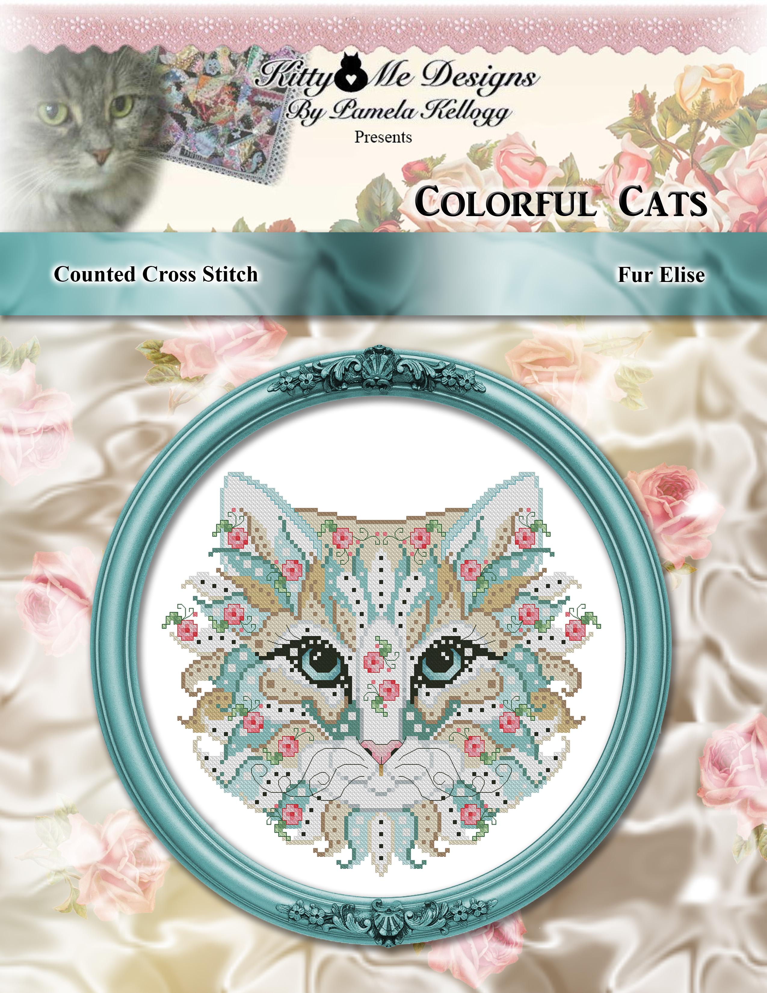 Colorful Cats - Fur Elise - Cross Stitch Pattern