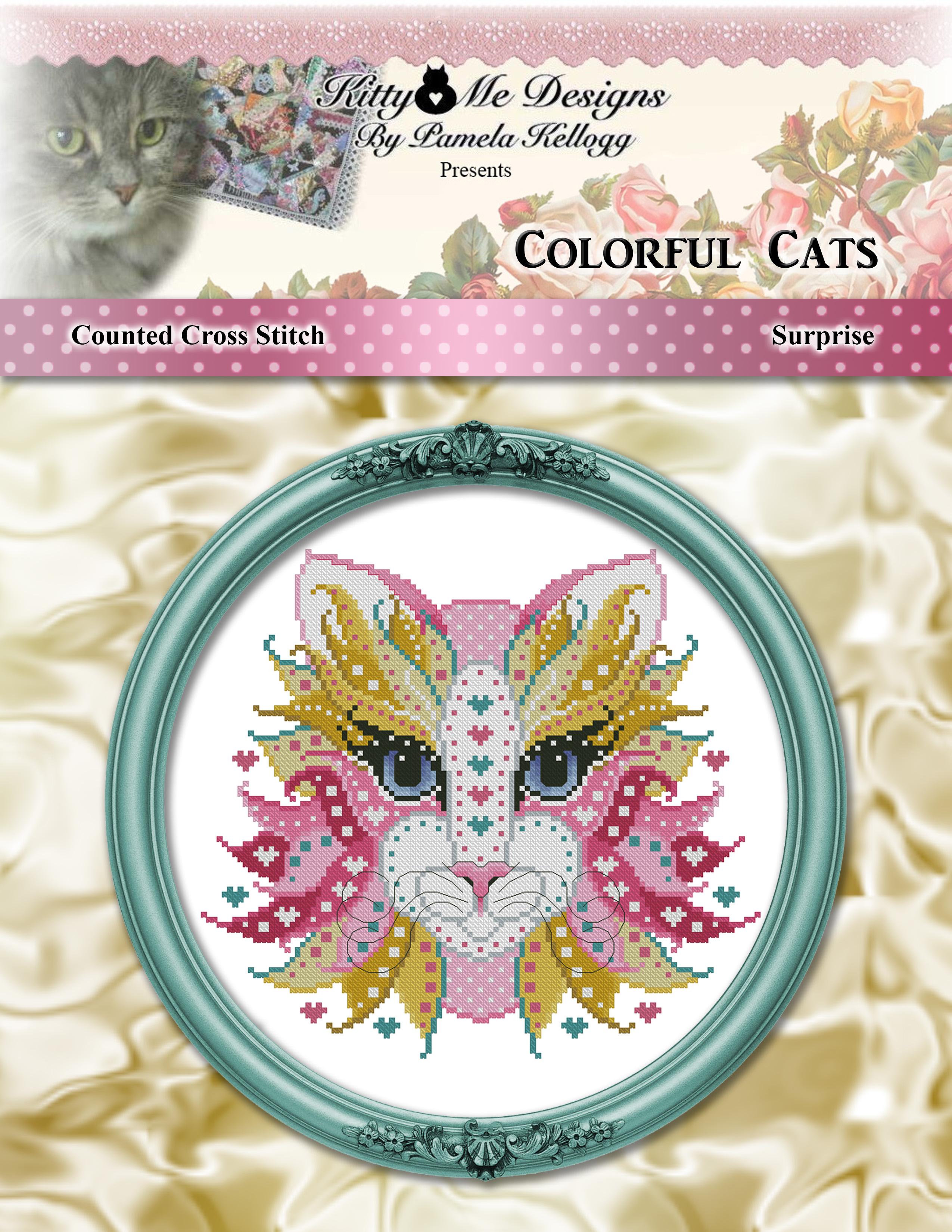 Colorful Cats - Surprise - Cross Stitch Pattern