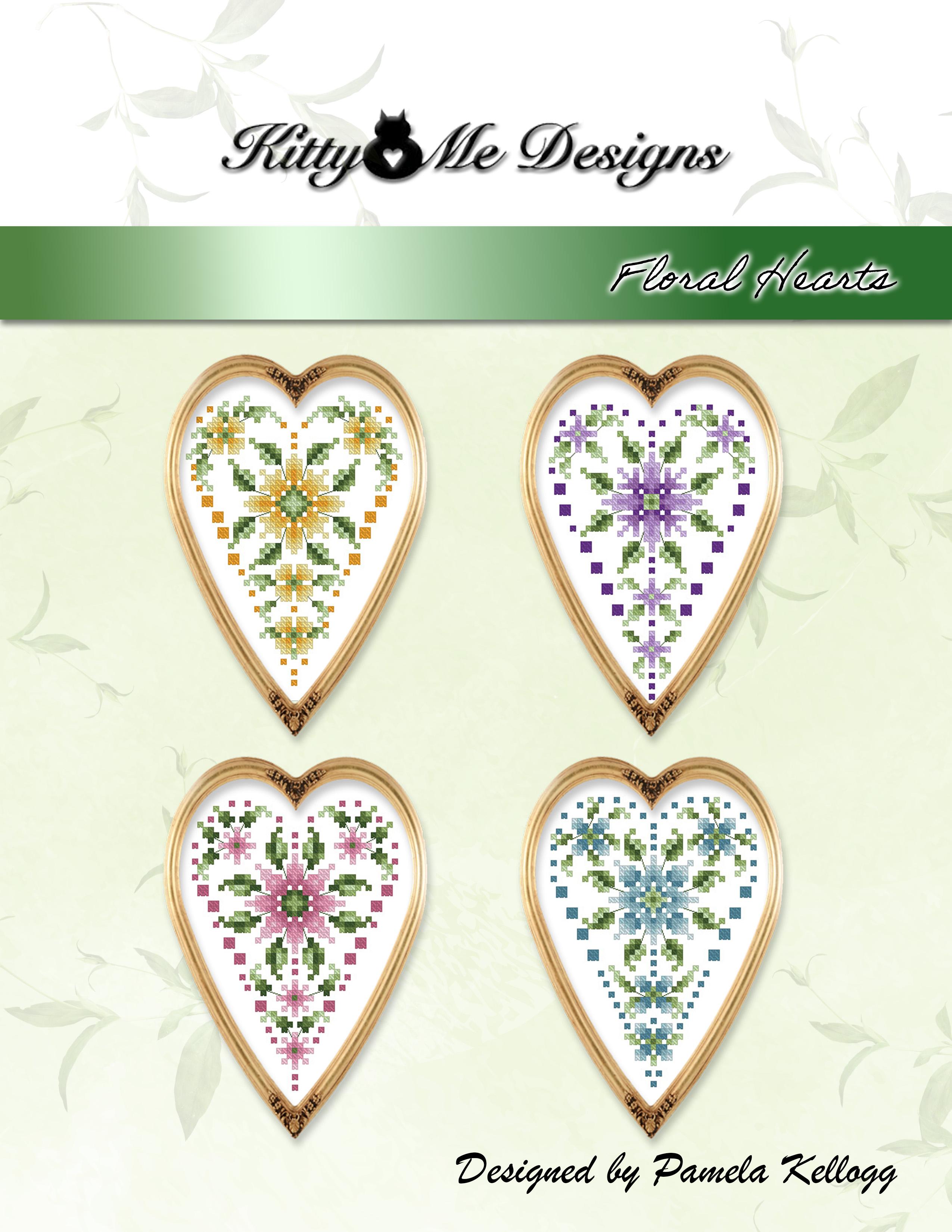 Floral Hearts - Cross Stitch Pattern