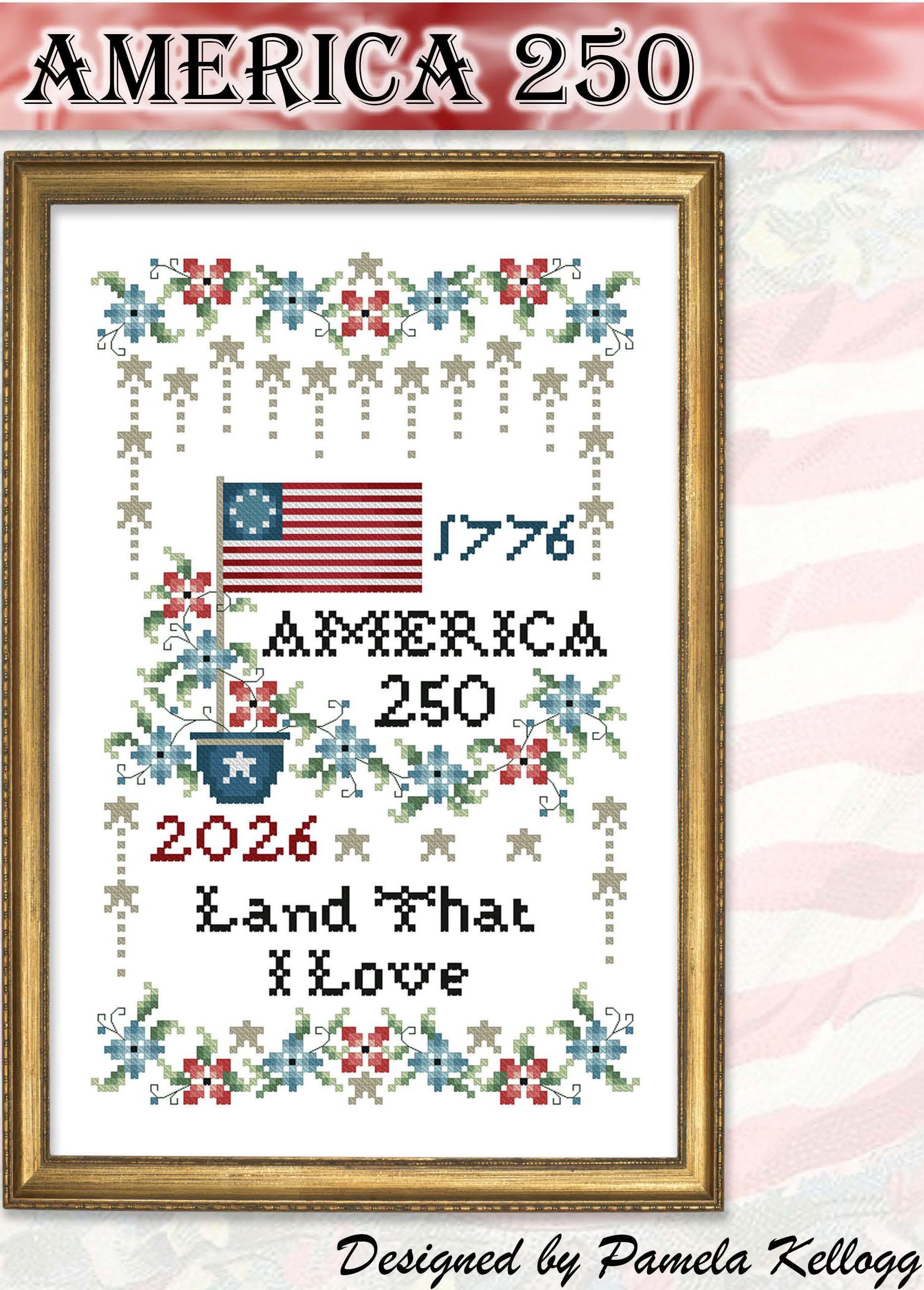 America 250 - Patriotic Cross Stitch Pattern