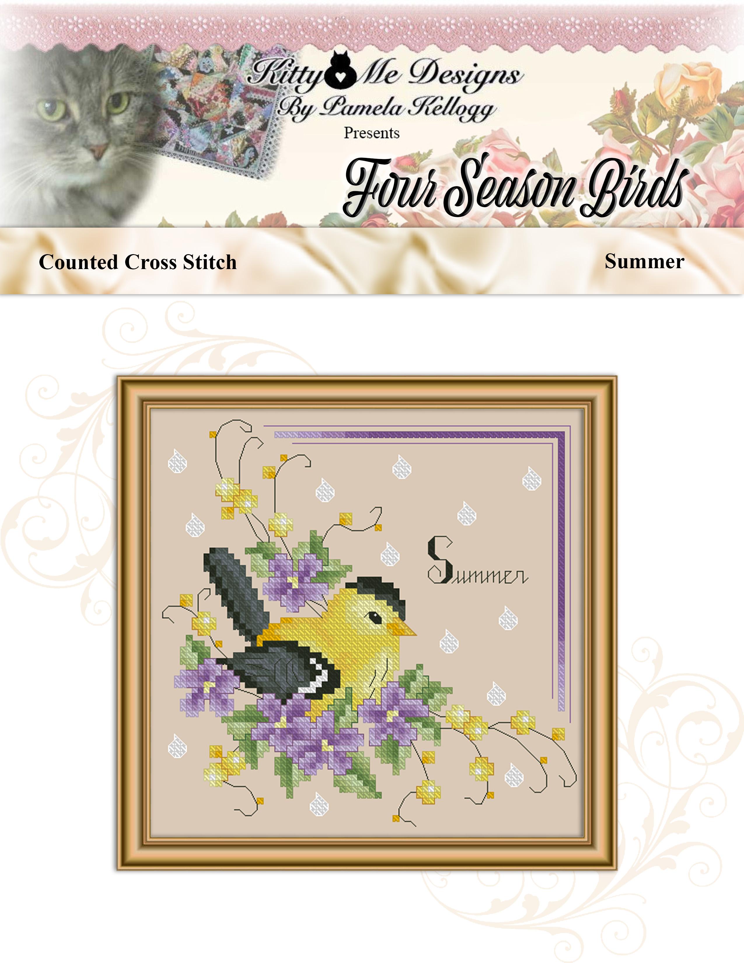 Four Seasons Birds - Summer - Cross Stitch Pattern