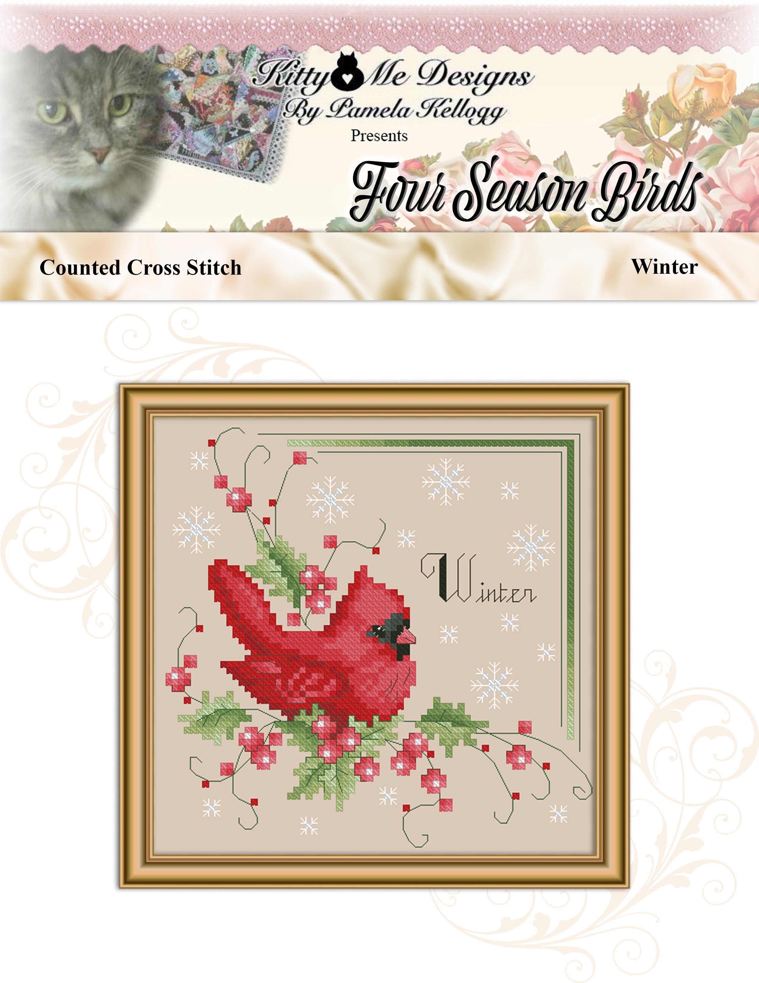 Four Seasons Birds - Winter - Cross Stitch Pattern