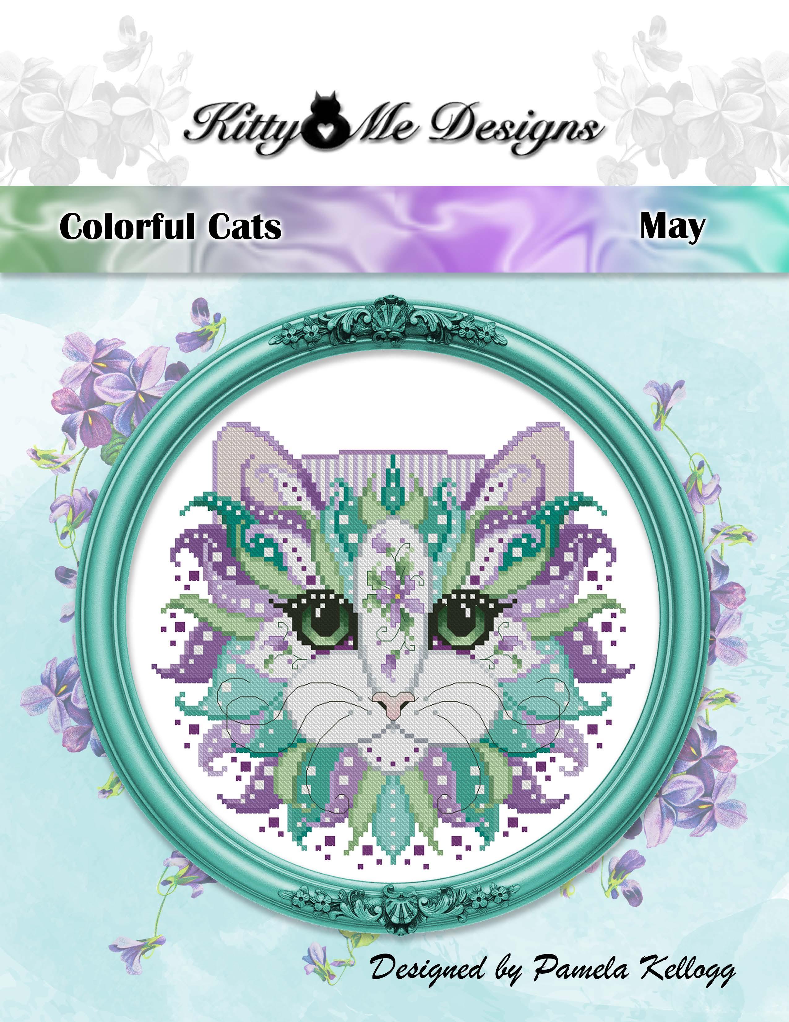 Colorful Cats - May - Cross Stitch Pattern