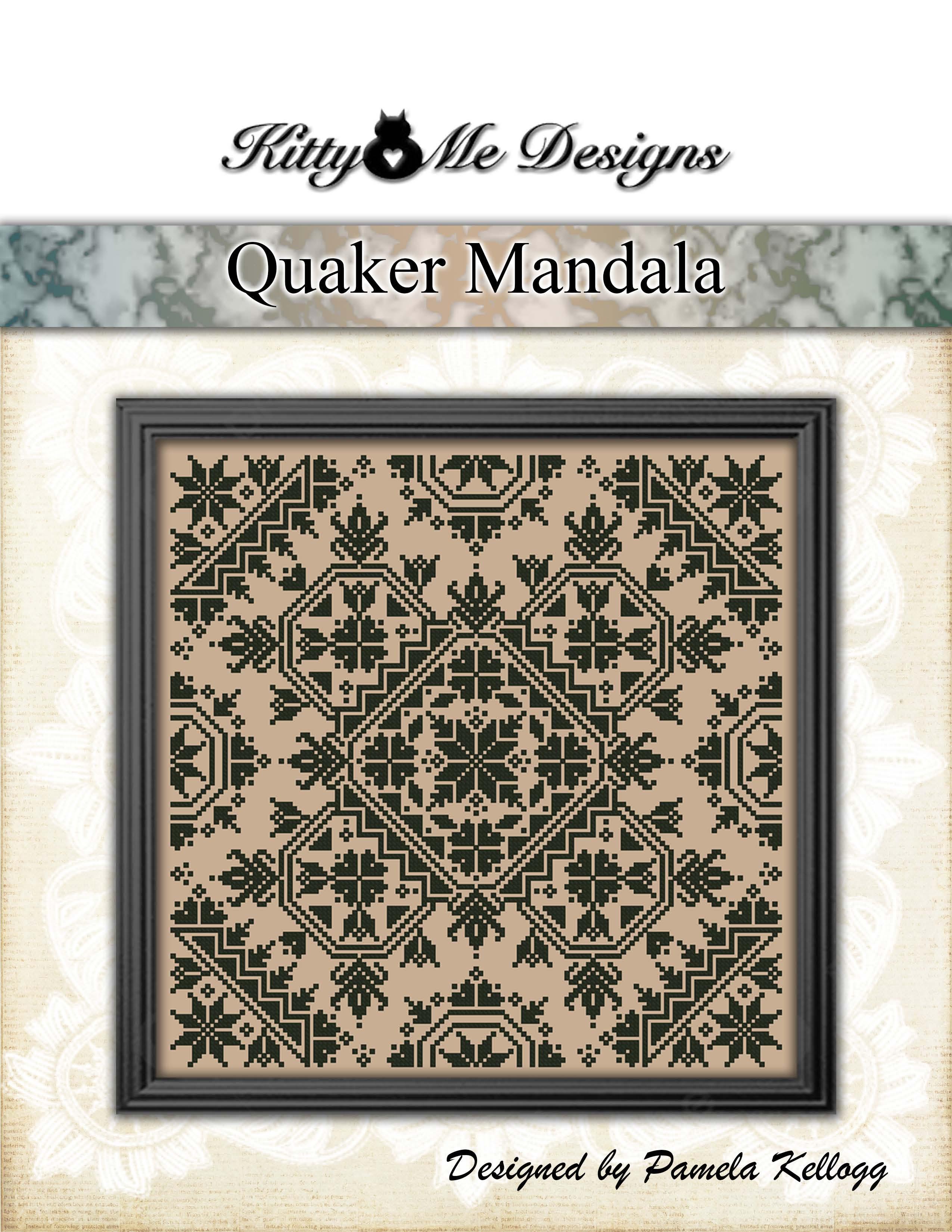 Quaker Mandala - Cross Stitch Pattern, zoomed in. Select this picture to zoom back out.