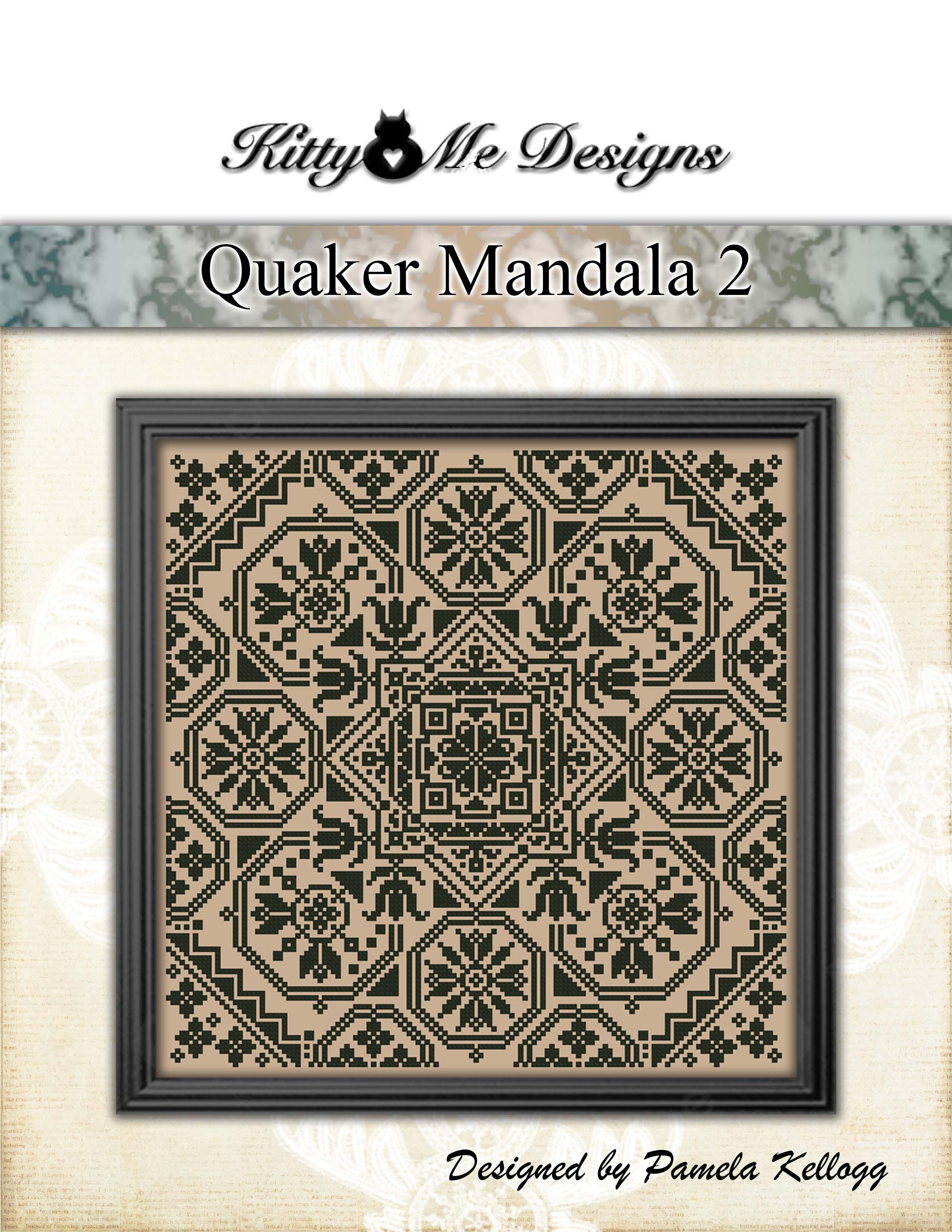 Quaker Mandala 2 - Cross Stitch Pattern, zoomed in. Select this picture to zoom back out.