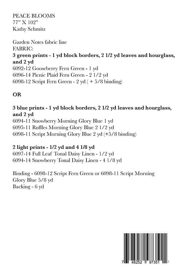 Peace Blooms - Quilt Pattern