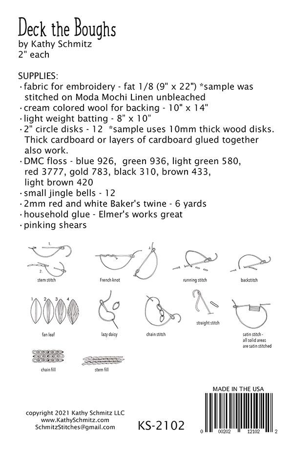 Deck the Boughs - Embroidery Pattern