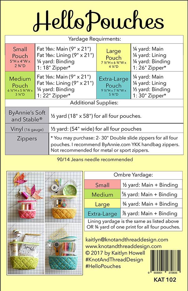 Hello Pouches - Quilt Pattern