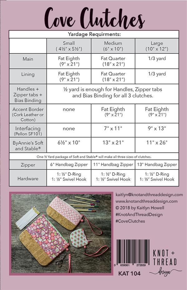 Cove Clutches - Quilt Pattern