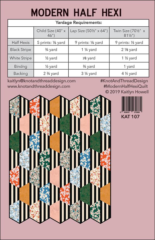 Modern Half Hexi - Quilt Pattern