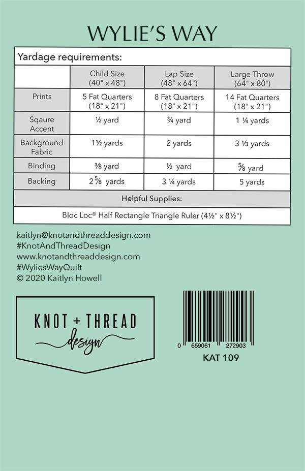 Wylie's Way Quilt - Quilt Pattern
