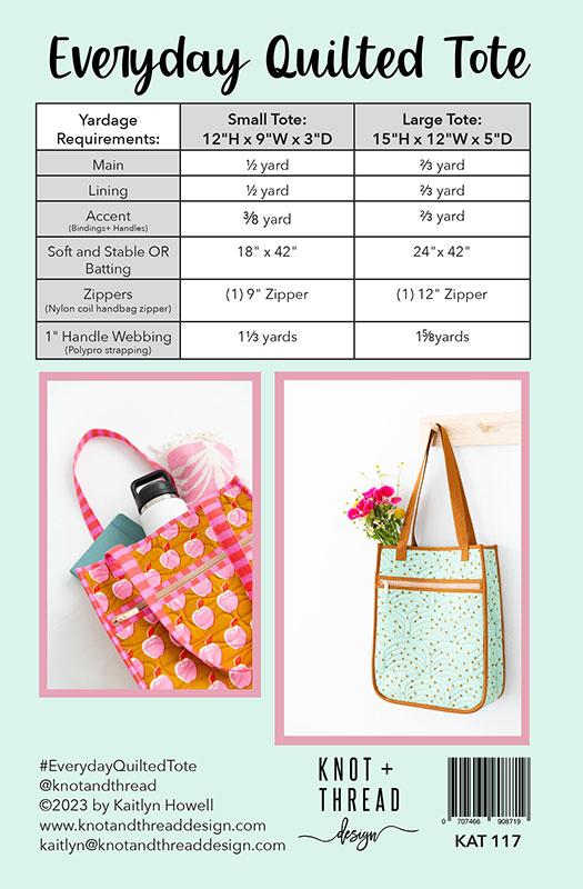 Everyday Quilted Tote - Sewing Pattern