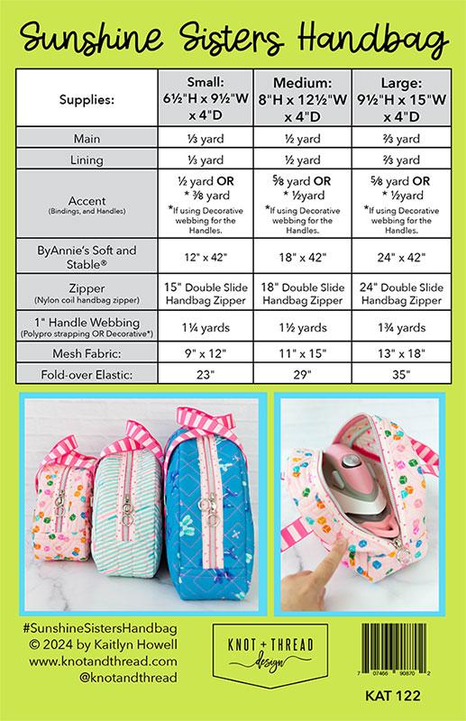Sunshine Sisters Handbag - Sewing Pattern