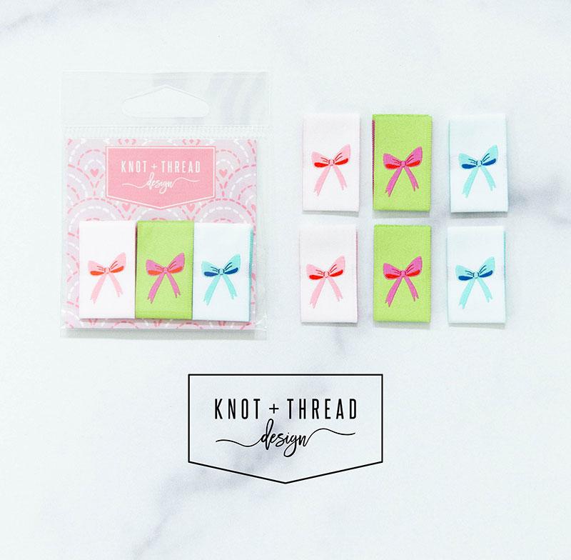 Sew in Labels - Bows 6 ct. 