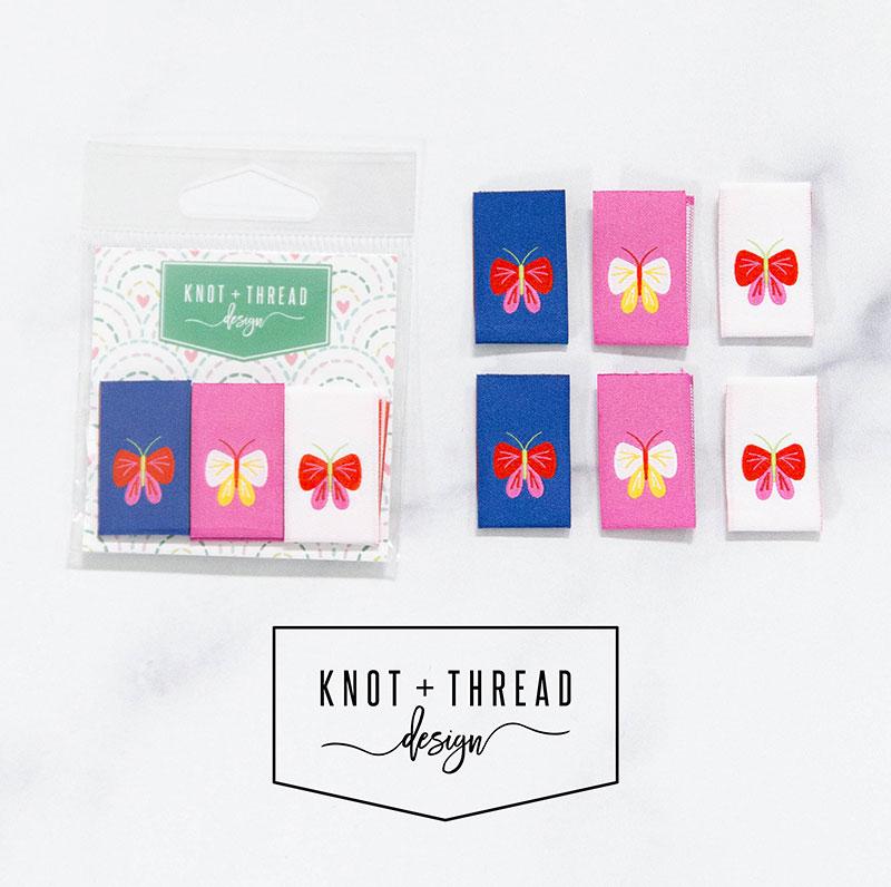 Sew in Labels - Butterflies 6 ct. 