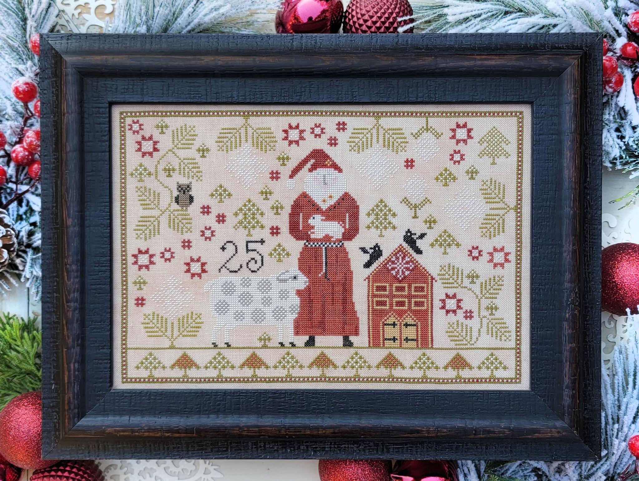 Santa and the Wool Makers - Christmas Cross Stitch Pattern