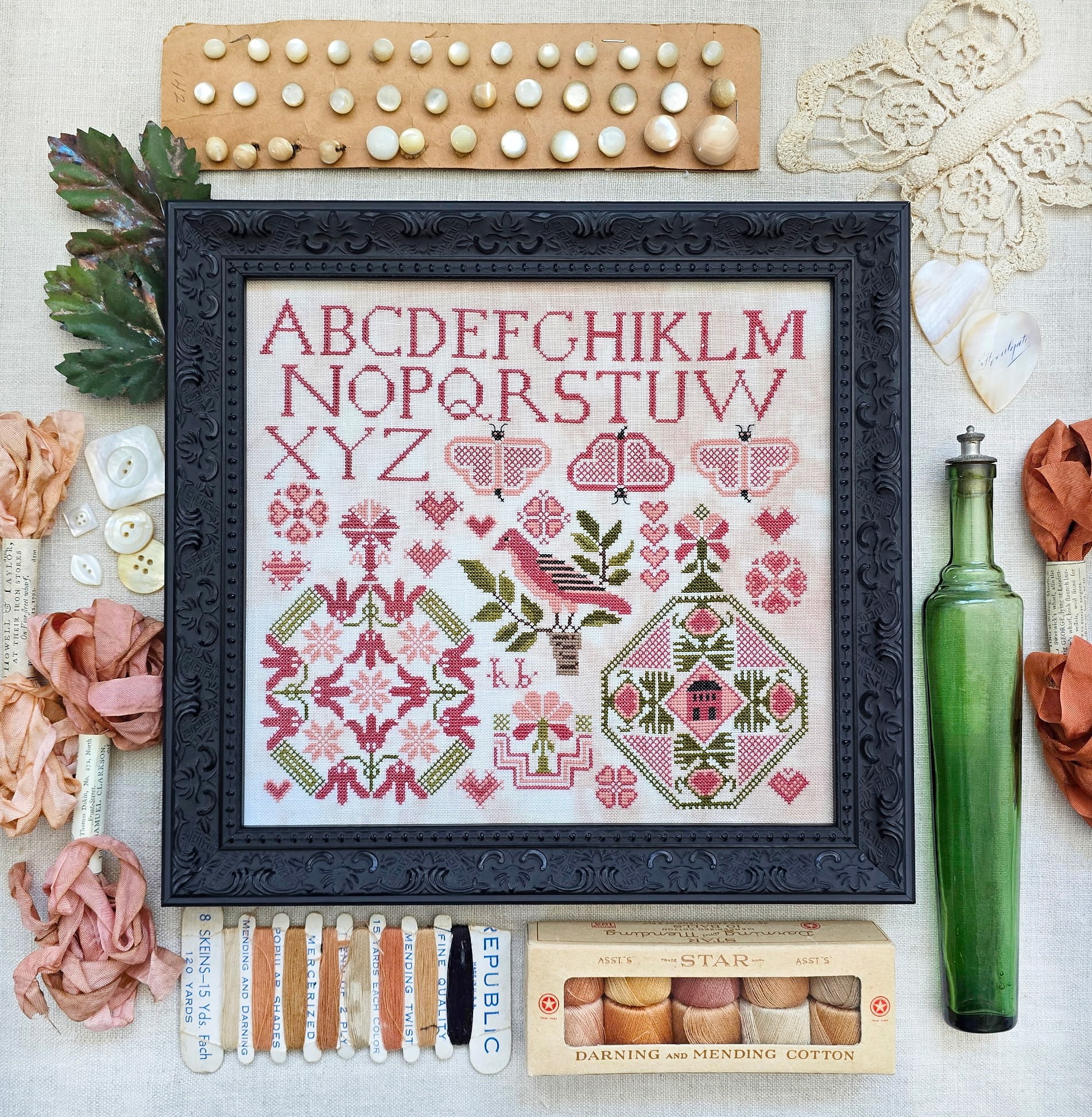 Quaker Hearts - Cross Stitch Pattern