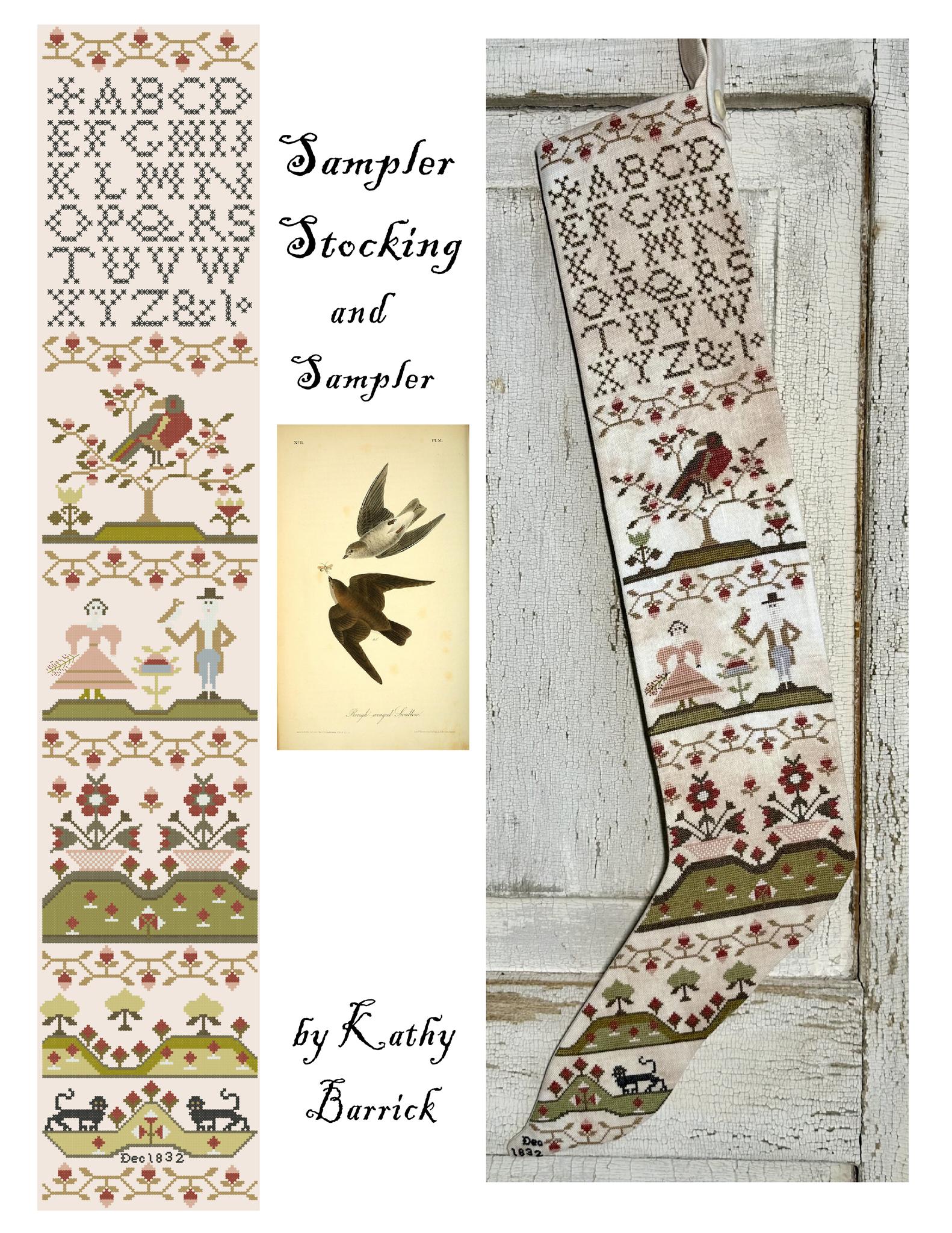 Sampler Stocking & Sampler - Cross Stitch Pattern