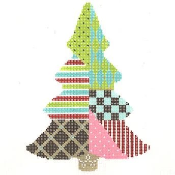 Sweet Crazy Tree - Christmas Needlepoint Canvas