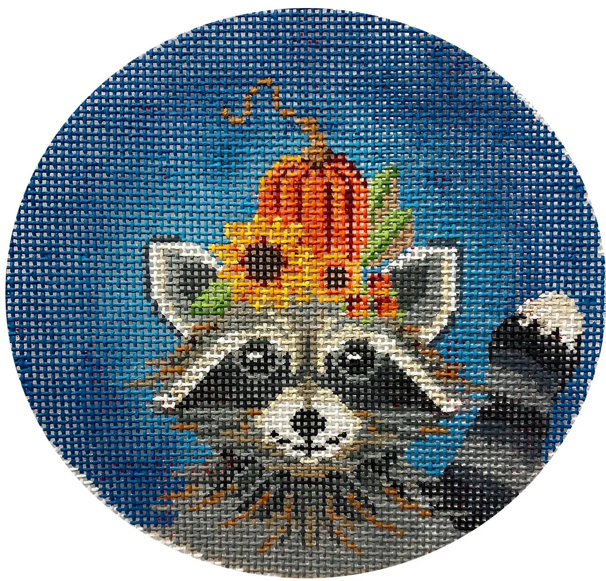 Richie a Halloween Raccoon - Needlepoint Canvas