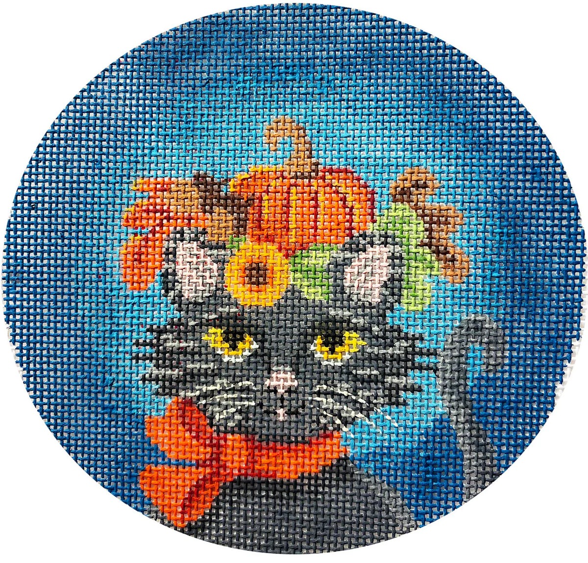 Carmine a Halloween Cat - Needlepoint Canvas