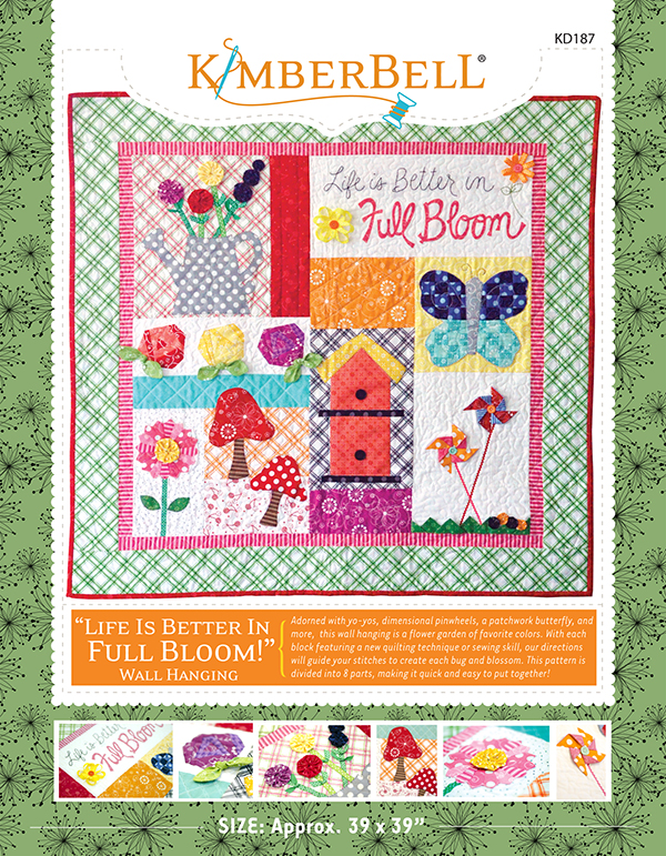 Life Is Better In Full Bloom - Quilt Pattern, zoomed in. Select this picture to zoom back out.