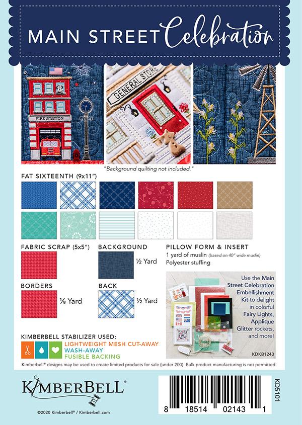 Main St Celebration Bench Pillow - Sewing Pattern