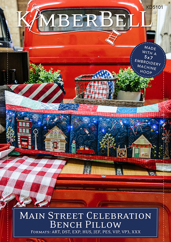 Main St Celebration Bench Pillow - Sewing Pattern