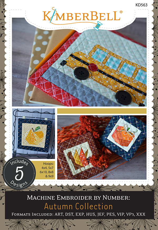 Machine Embroider By Number:Aut - Quilt Pattern, zoomed in. Select this picture to zoom back out.