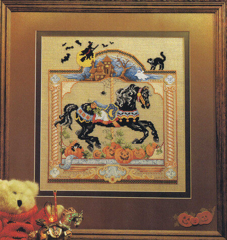 Haunted October Nights - Halloween Cross Stitch Pattern