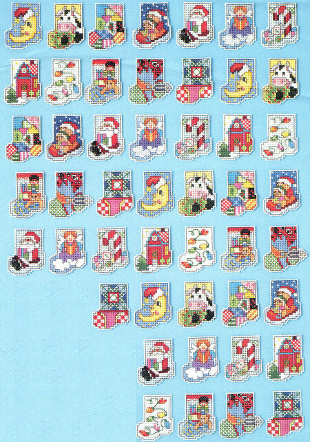 Tiny Christmas Stockings - Cross Stitch Pattern