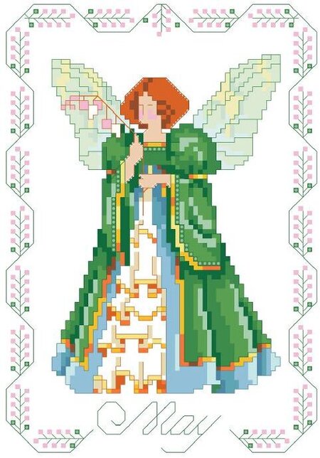 Birthday Faeries May - Cross Stitch Pattern