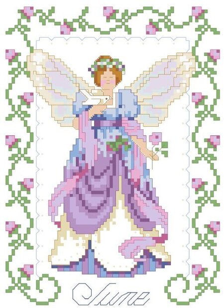 Birthday Faeries June - Cross Stitch Pattern