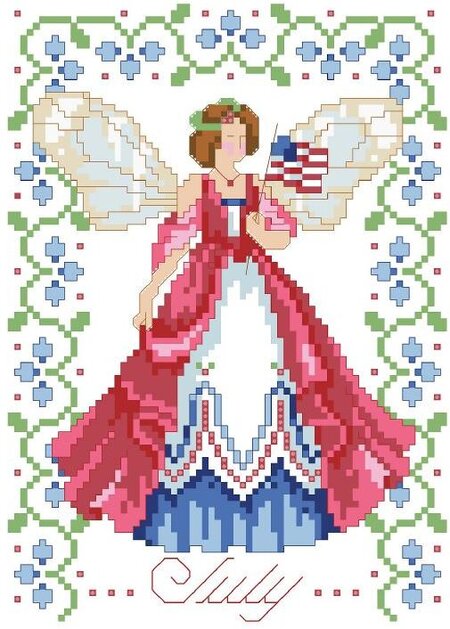 Birthday Faeries July - Cross Stitch Pattern