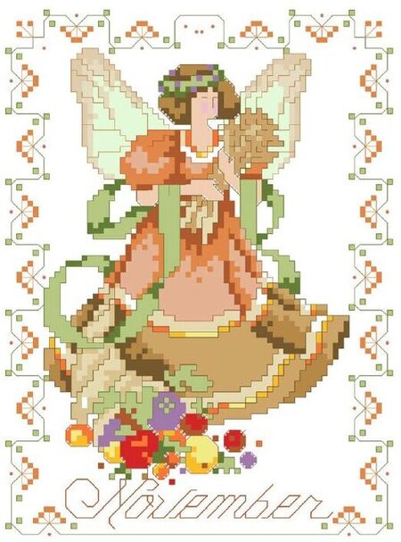 Birthday Faeries November - Cross Stitch Pattern