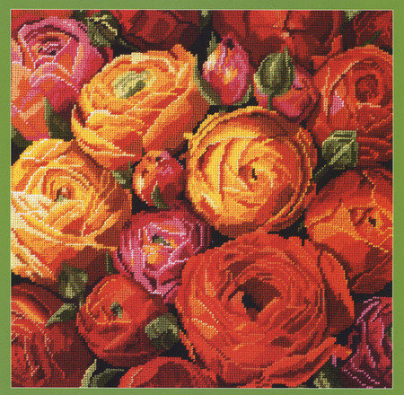 Ranunculus - Cross Stitch Pattern