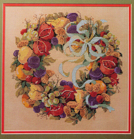Della Robbia Wreath - Cross Stitch Pattern