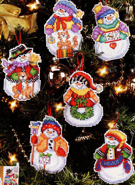 Snow Folks Ornaments - Cross Stitch Pattern