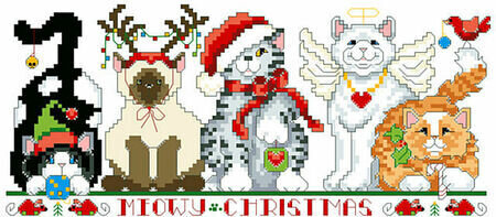 Meowy Christmas - Cross Stitch Pattern