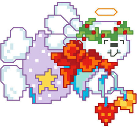 Snow Angelic Big Stitch - Christmas Cross Stitch Pattern