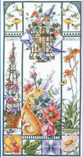Summer Cat Sampler - Cross Stitch Pattern