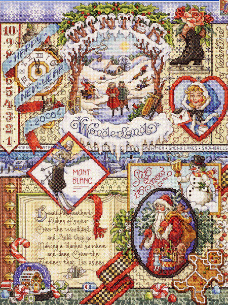 Winter Sampler - Cross Stitch Pattern
