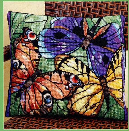 Stained Glass Butterflies - Cross Stitch Pattern