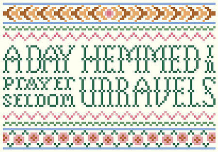 Day Hemmed In Prayer, A - Christian Cross Stitch Pattern