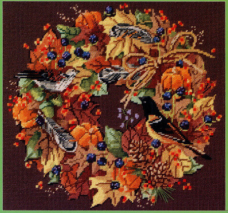 Fall Wreath - Cross Stitch Pattern