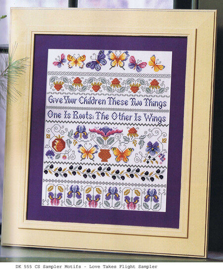 Love Takes Flight Sampler - Cross Stitch Pattern
