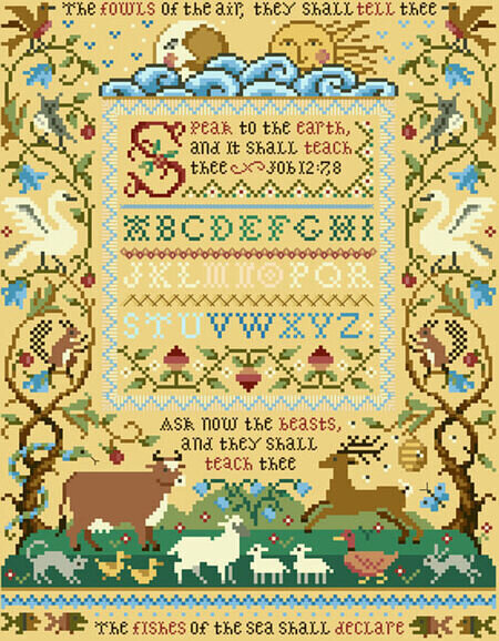 Speak To The Earth Sampler - Cross Stitch Pattern